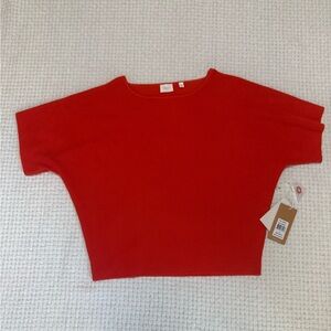 Cyrus cropped knit top Size medium. Orange.  New with tags